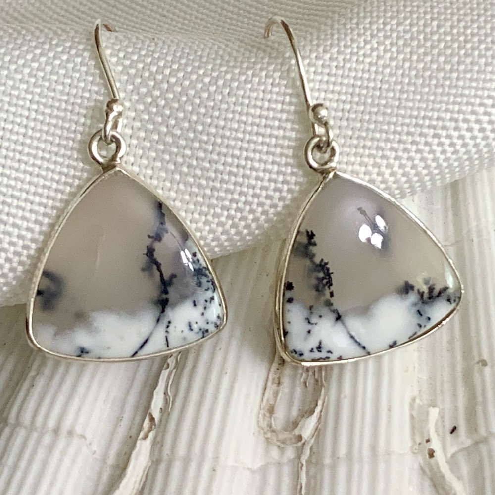 Scenic Dendritic Opal Earrings